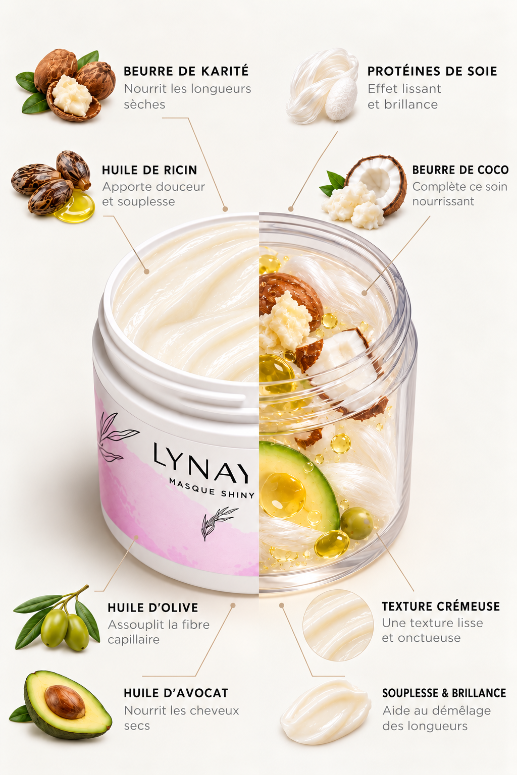 Masque Shiny - Cheveux secs & ternes