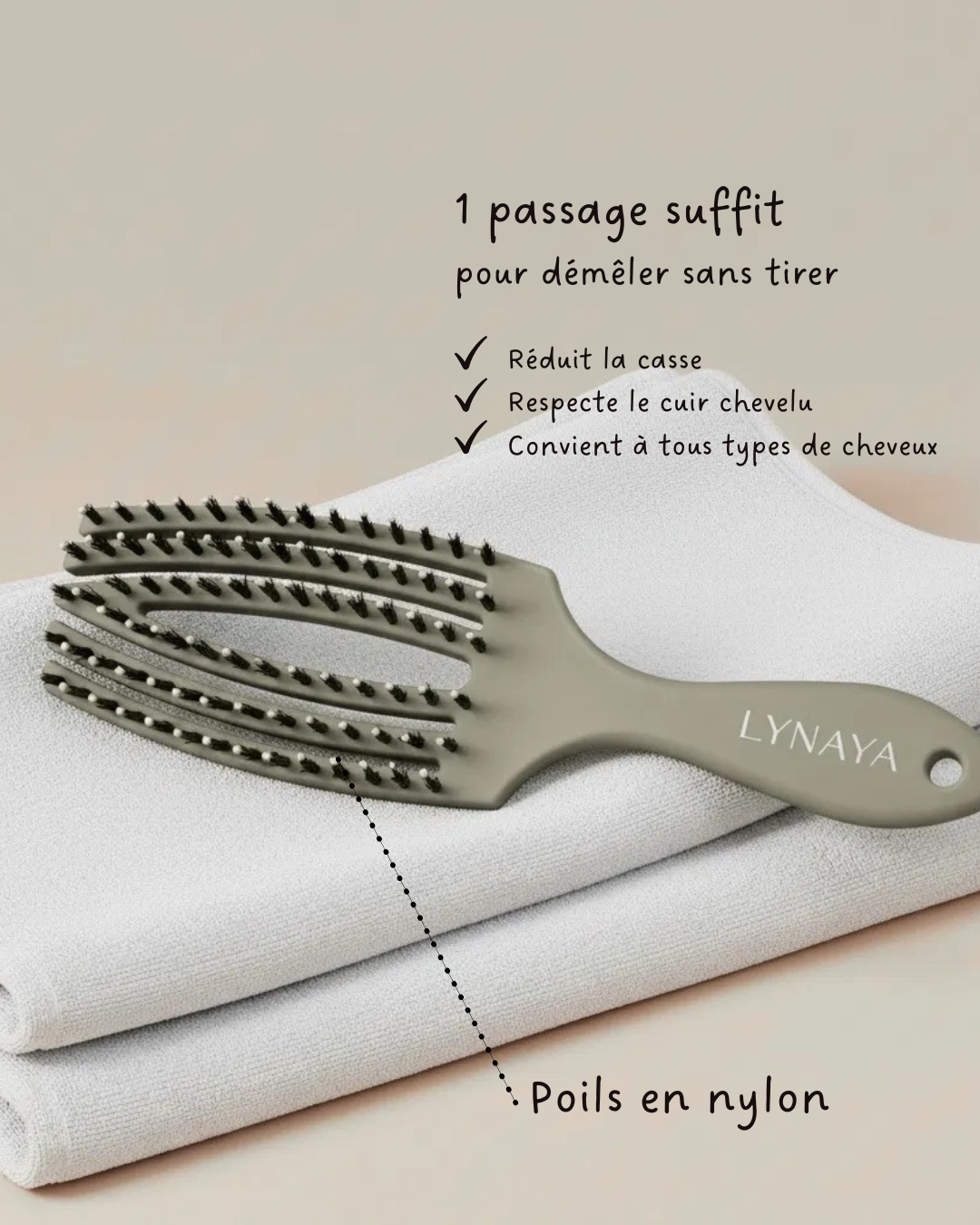 Brosse démêlante anti-casse et sans douleurs