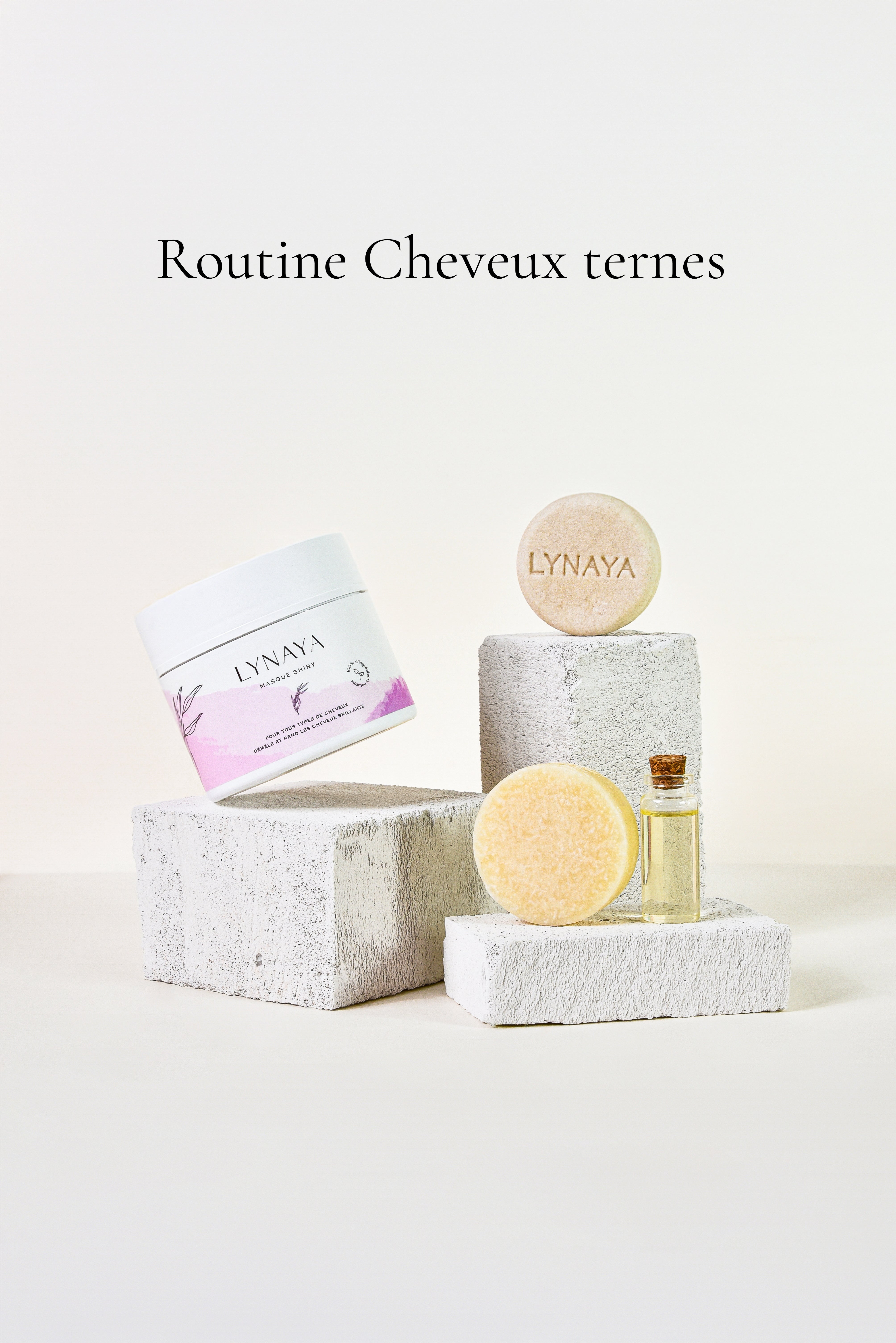 Routine capillaire cheveux ternes