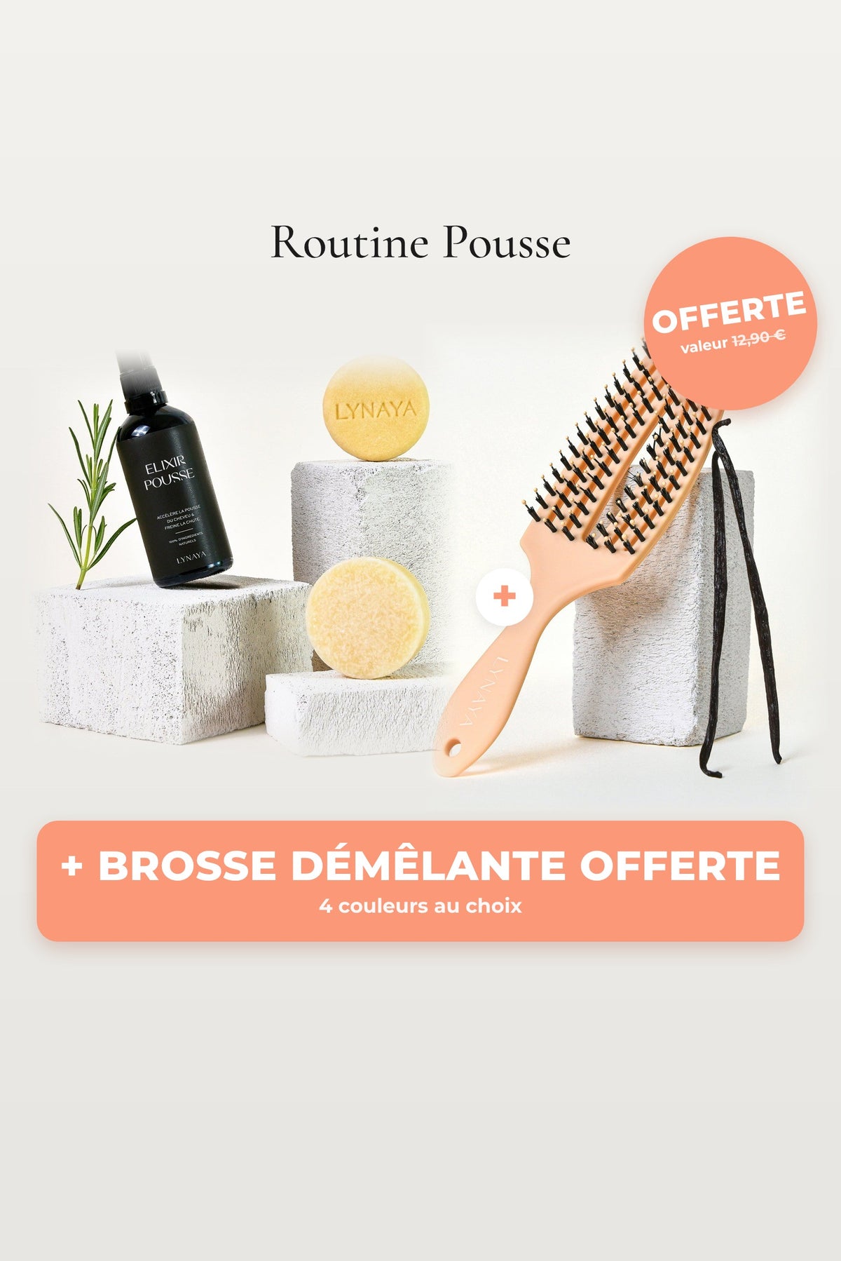 Routine pousse + brosse démêlante offerte